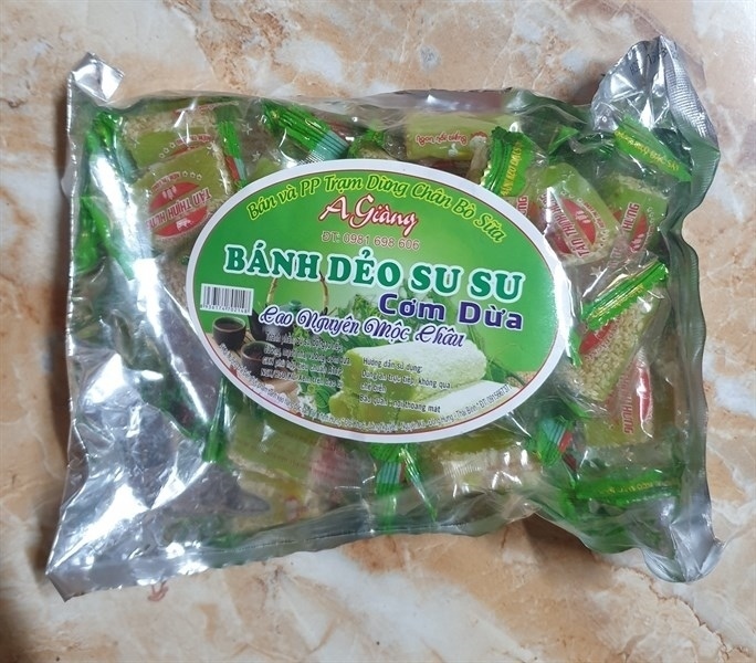 BÁNH DẺO SU SU CƠM DỪA,BẮP MÈN MÉN A GIÀNG 400G