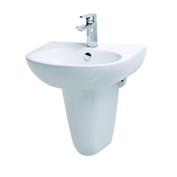 Caesar L2152 + P2443 bộ chậu chân lửng treo tường