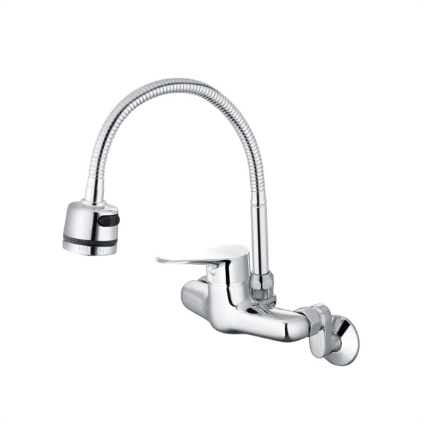 Caesar K526 Vòi bếp nóng lạnh gắn tường, cần mềm