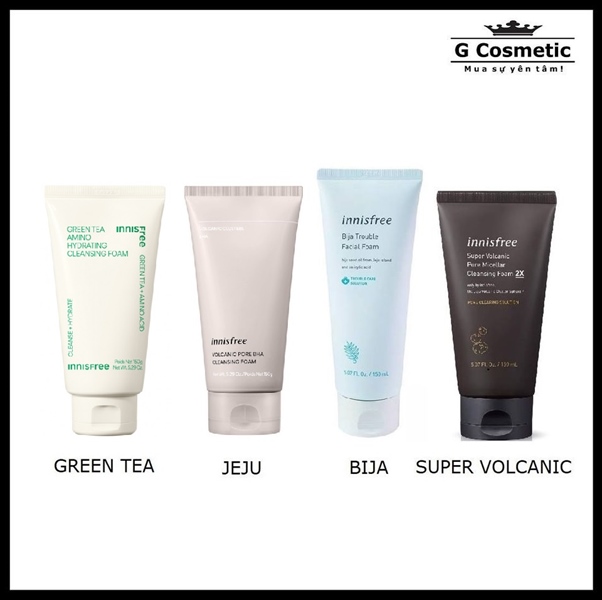 Sữa rửa mặt Innisfree 150ml Jeju - Da mụn ẩn, đầu đen, sợi bã nhờn