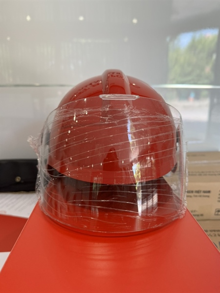 Mũ PCCC đỏ không gáy bảo vệ có Tem KĐ