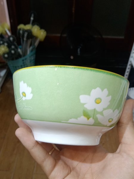 Tô sứ hoa trắng (15cm)