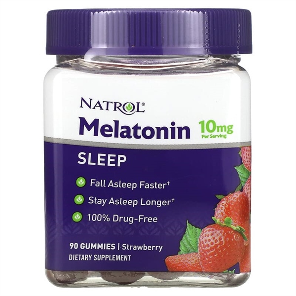 Kẹo dẻo giúp ngủ ngon Natrol Gummies Melatonin 10mg 90 viên