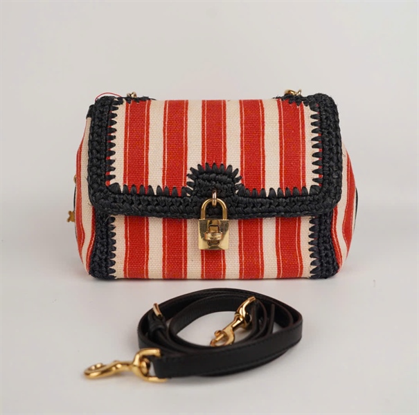 Túi D&G sọc đỏ viền đen 30cm KG+