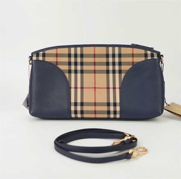 Túi BBR hoạ tiết sọc phối da xanh TB +