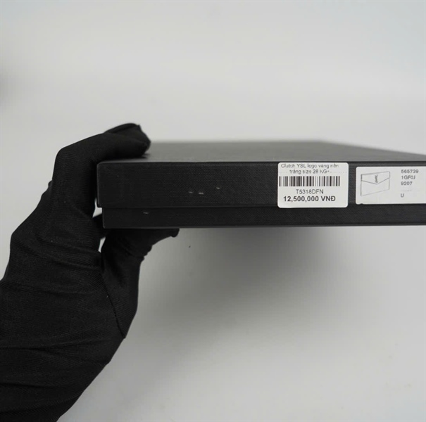 Túi YSL logo vàng nền trắng size 28 KG+