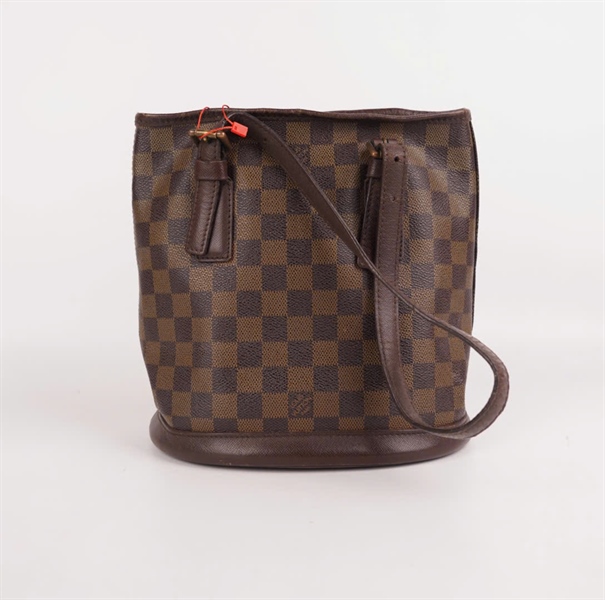 Túi LV tote ô vuông nâu lòng đỏ 22cm KG+