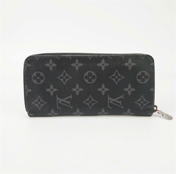 Ví LV hoa đen khóa kéo KG+