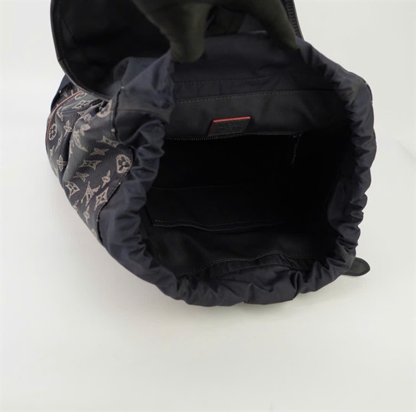 Balo LV xanh đen hoa trắng TB+