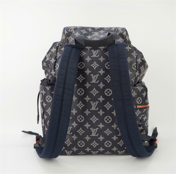 Balo LV xanh đen hoa trắng TB+