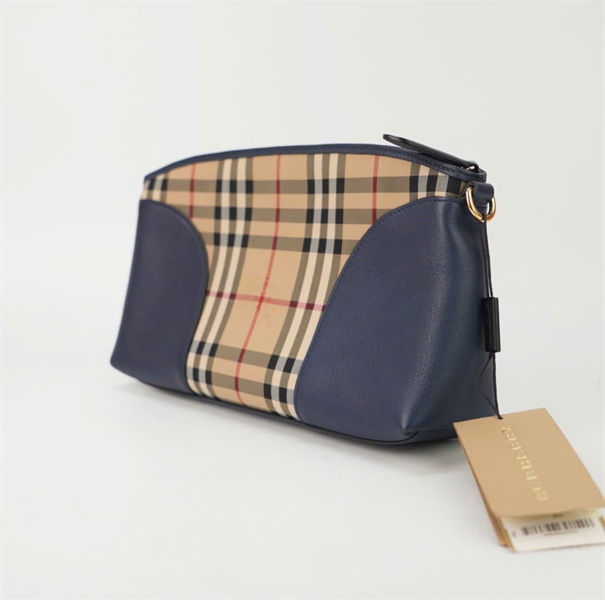 Túi BBR hoạ tiết sọc phối da xanh TB +