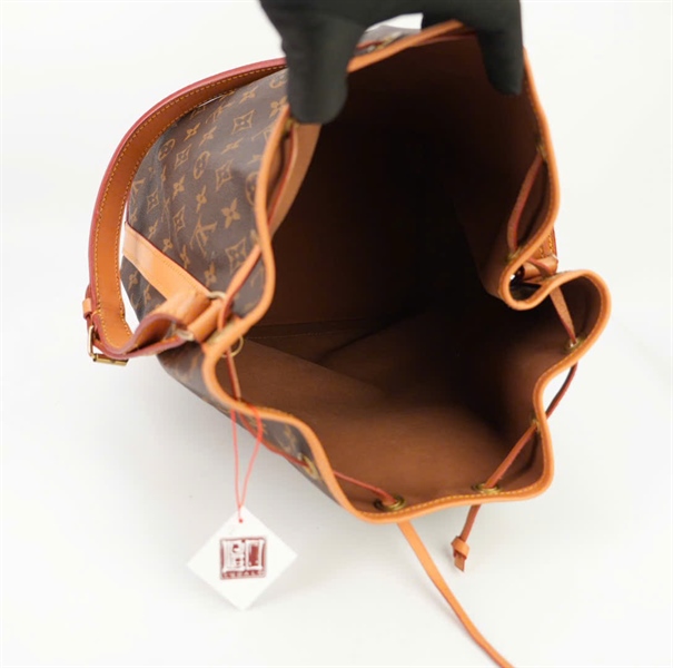 Túi LV hoa nâu dây rút viền cam size 32 KG+