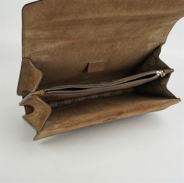 Túi GG đàu rồng nâu xám 26cm KG+