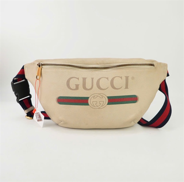 Túi GG đeo bụng trắng KG+