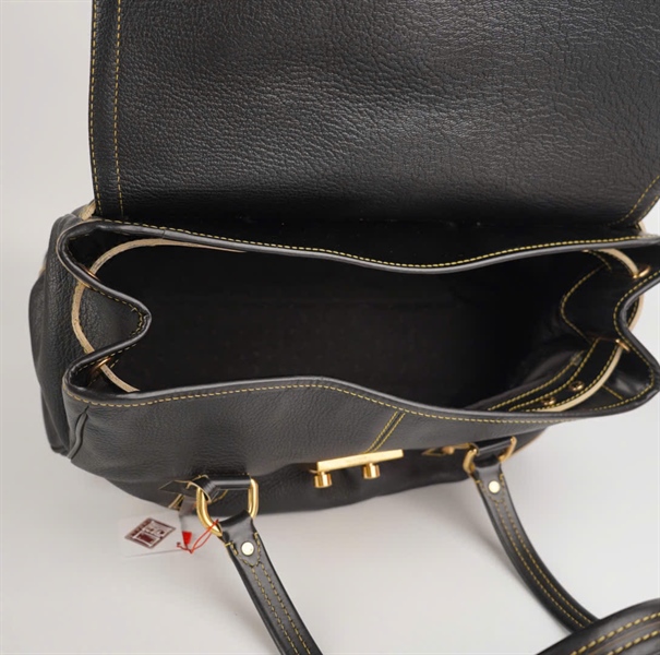 Túi LV đen viền chỉ 36cm KG+