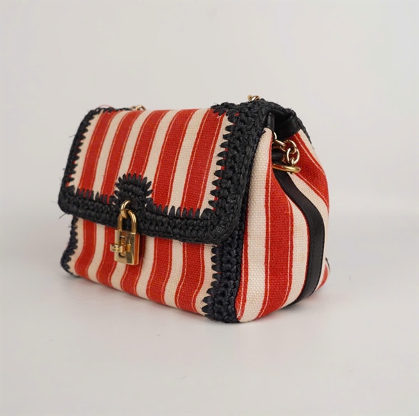 Túi D&G sọc đỏ viền đen 30cm KG+