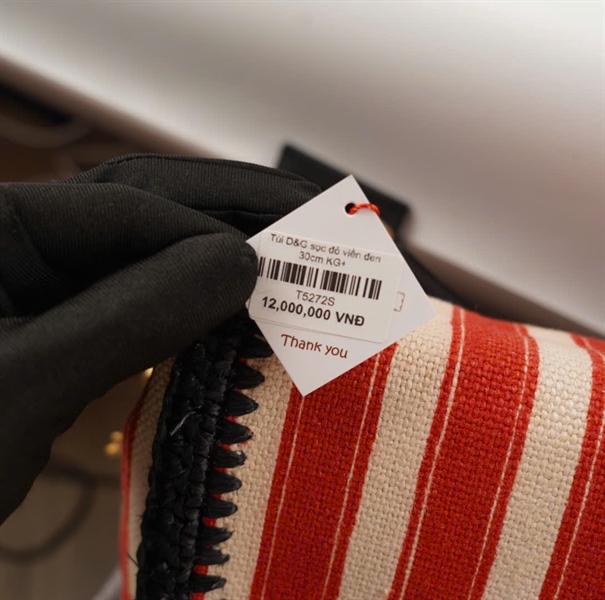 Túi D&G sọc đỏ viền đen 30cm KG+