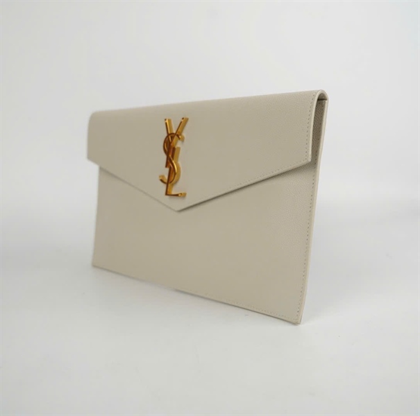 Túi YSL logo vàng nền trắng size 28 KG+