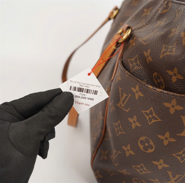 Túi LV tote hoa nâu 2 túi hông 36cm KG+