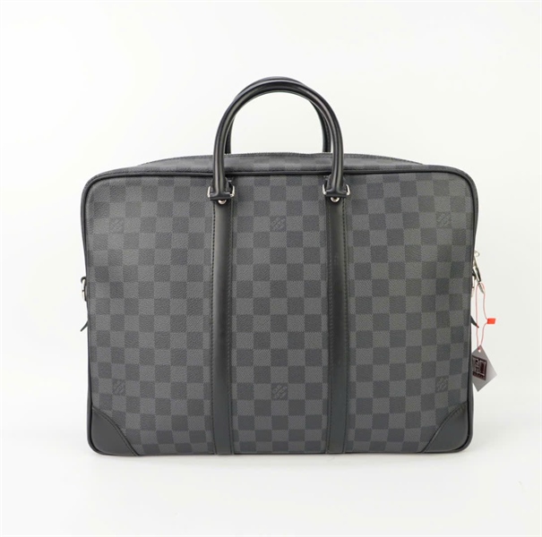 Túi LV ô vuông xanh đen TB+