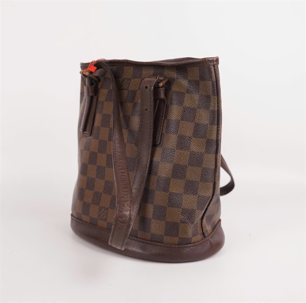 Túi LV tote ô vuông nâu lòng đỏ 22cm KG+