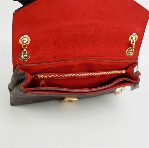 Túi LV hoa nâu nắp đỏ 24cm KG+