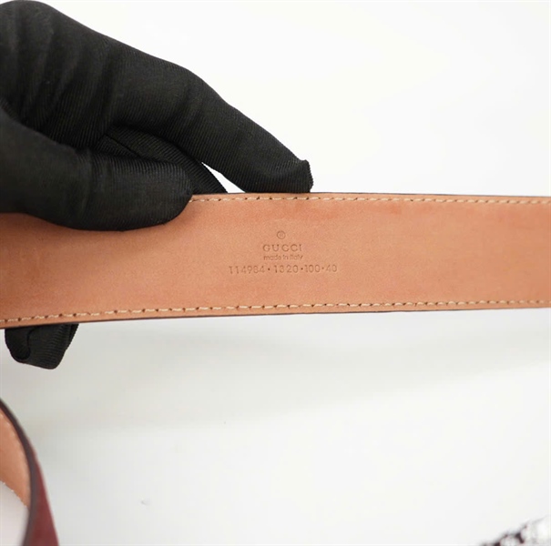 Thắt lưng GG da nâu KG+