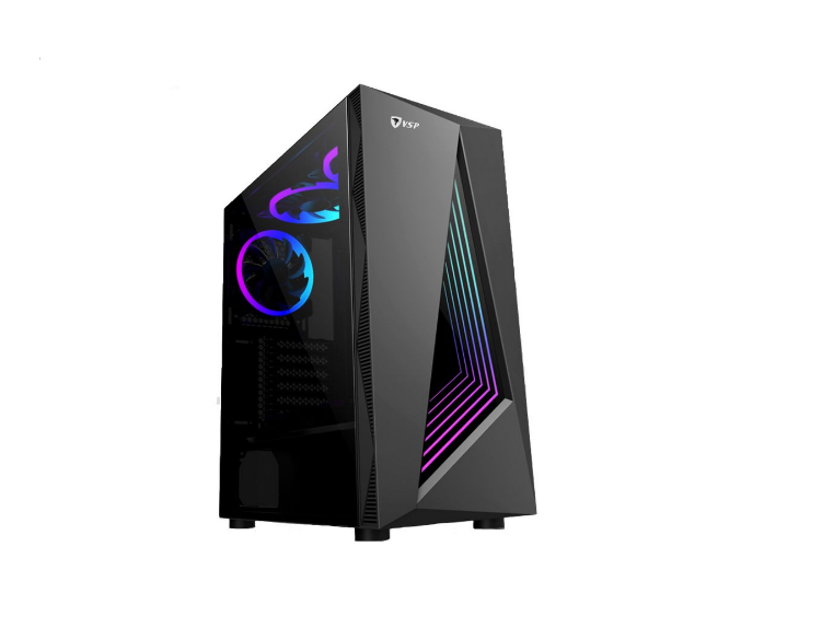 CASE VSP KA33 BLACK + 3 FAN RGB (BAO CÔNG LẮP ĐẶT)