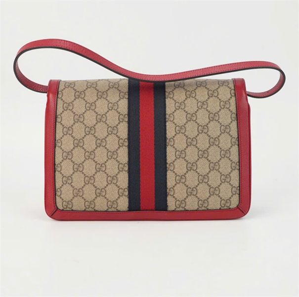 Túi GG nâu viền đỏ khóa con ong size 25+