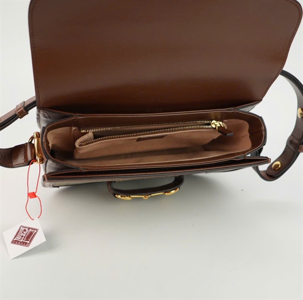 Túi GG 1955 viền da nâu size 24 TB+