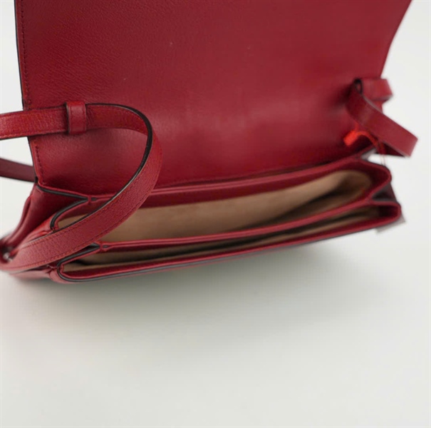 Túi GG nâu viền đỏ khóa con ong size 25+