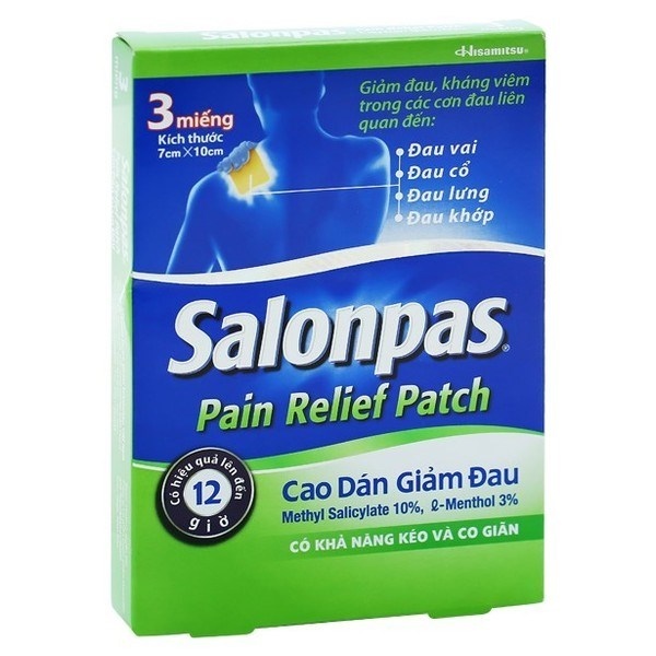 Dán giảm đau Salonpas pain relief patch 3 miếng