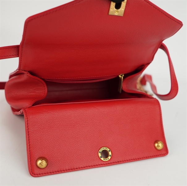 Túi Chanel nắp gập màu đỏ size 20 ++