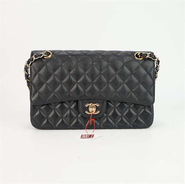 Túi Chanel đen khóa vàng size 24++