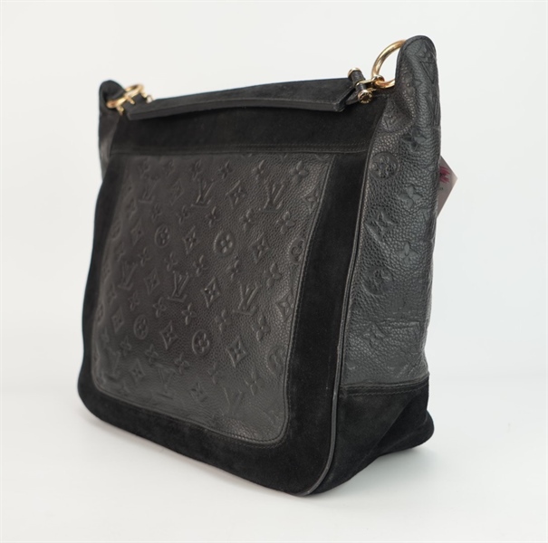 Túi LV hoa đen lòng xanh dương size 40++