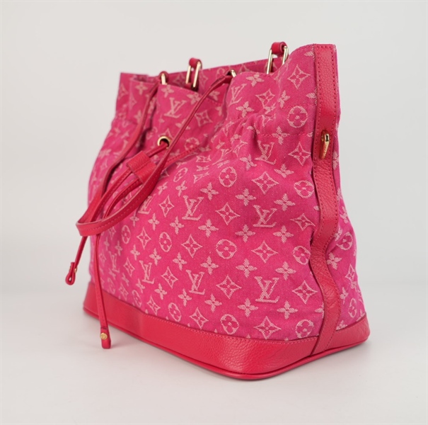 Túi LV hoa nền hồng dây rút Size 35 ++