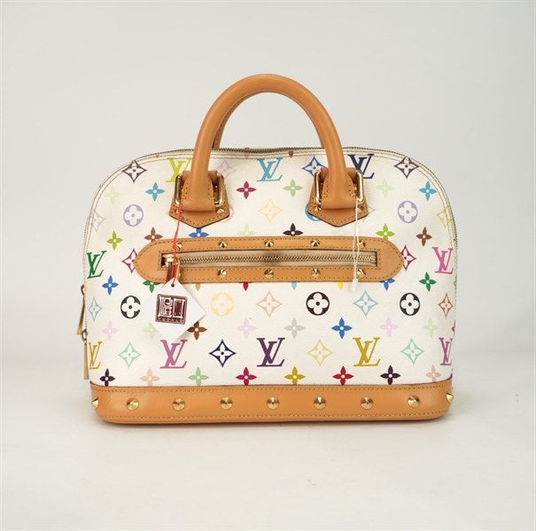 Túi LV trắng hoa màu 30cm +