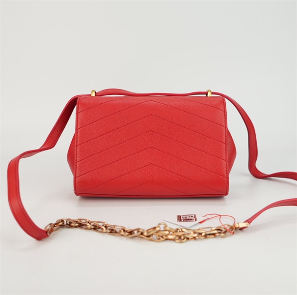 Túi Chanel nắp gập màu đỏ size 20 ++