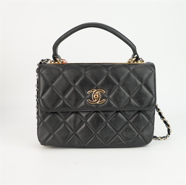Túi Chanel đen quai xách size 24 ++