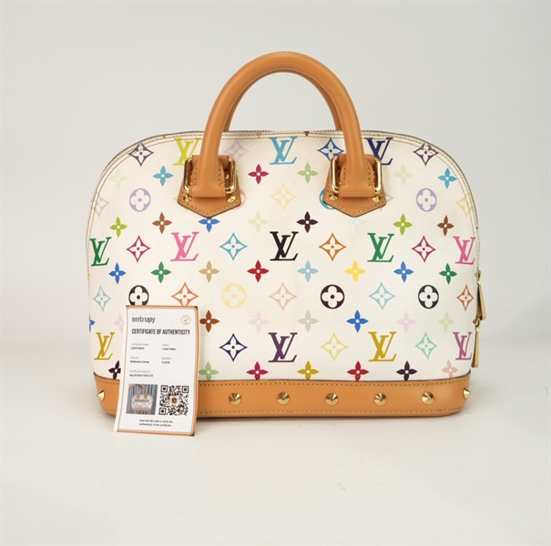 Túi LV trắng hoa màu 30cm +