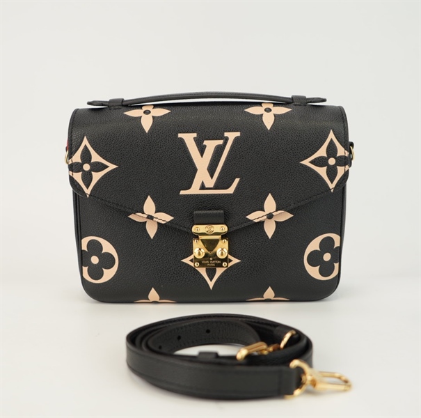 Túi LV metis đen hoa trắng TB+