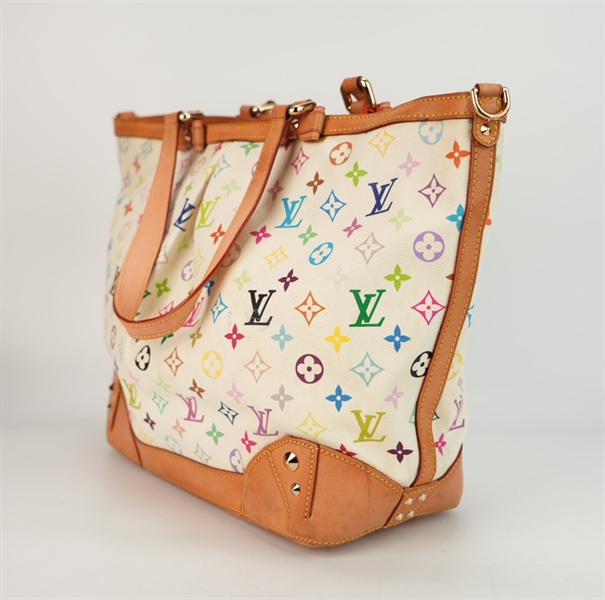 Túi LV neverfull hoa trắng viền nâu size 40++