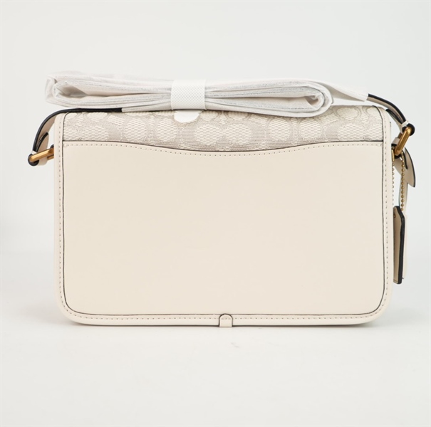 Túi Coach xám trắng 24cm +