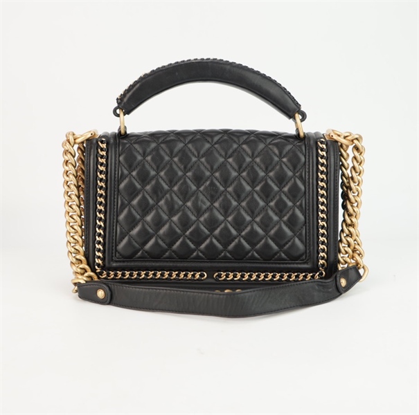 Túi Chanel đen quai xách viền xích size 24 ++