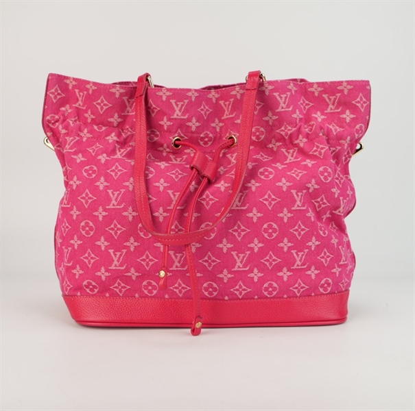 Túi LV hoa nền hồng dây rút Size 35 ++
