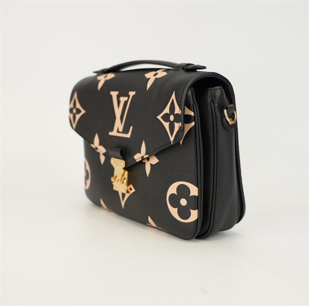 Túi LV metis đen hoa trắng TB+