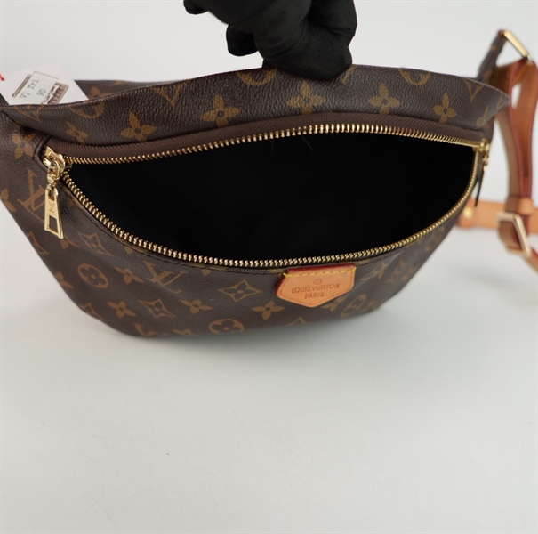 Túi LV belt bag hoa nâu