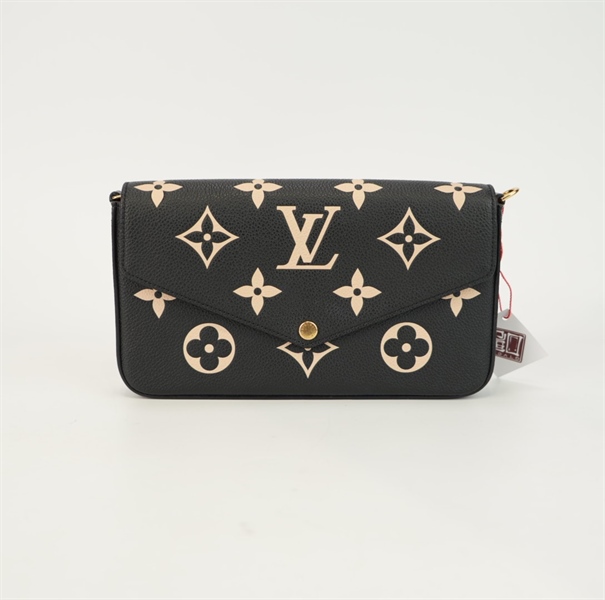 Túi LV felicie đen kèm 2 ví 22cm TB+