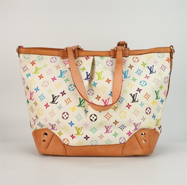 Túi LV neverfull hoa trắng viền nâu size 40++