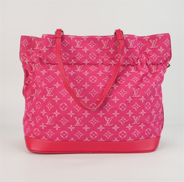 Túi LV hoa nền hồng dây rút Size 35 ++